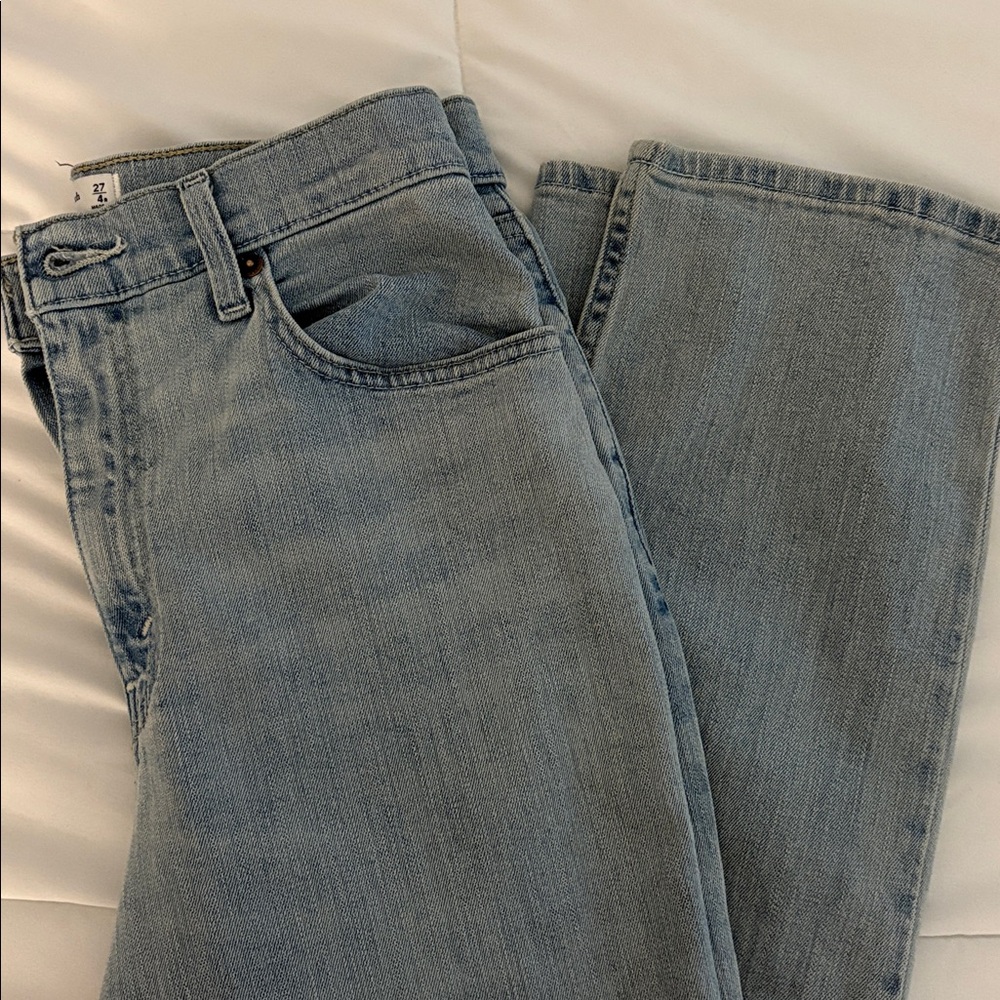 Abercrombie & Fitch Light Blue Ultra High-Rise Straight Jeans 90s straight - Picture 2 of 2